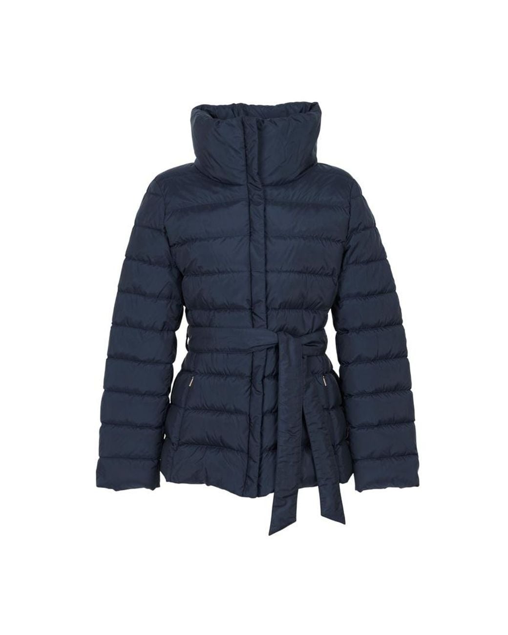 Weekend by Maxmara Blue Long-Sleeved Cotton-Padded Jacket