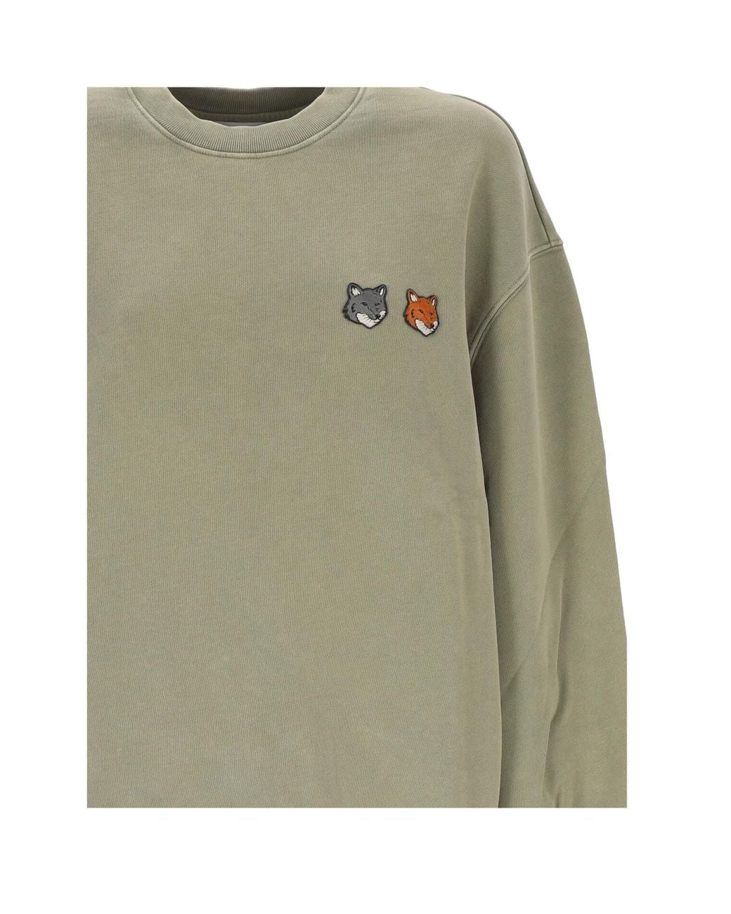 Maison Kitsuné Green Maison Kitsuné Twin Fox Patch Sweatshirt for men