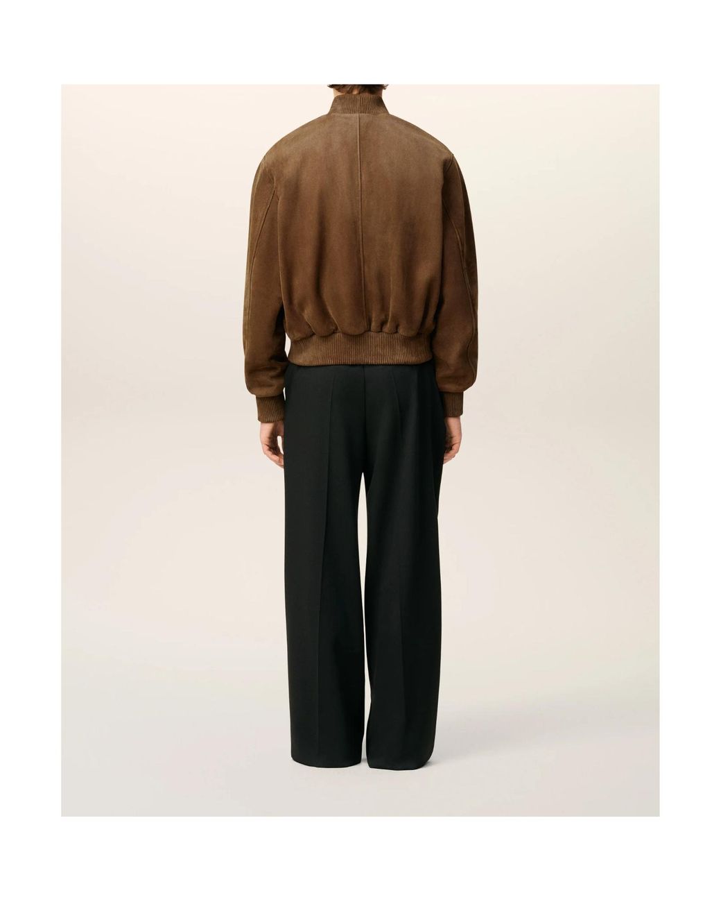 AMI Brown Ami Goat Suede Jacket for men