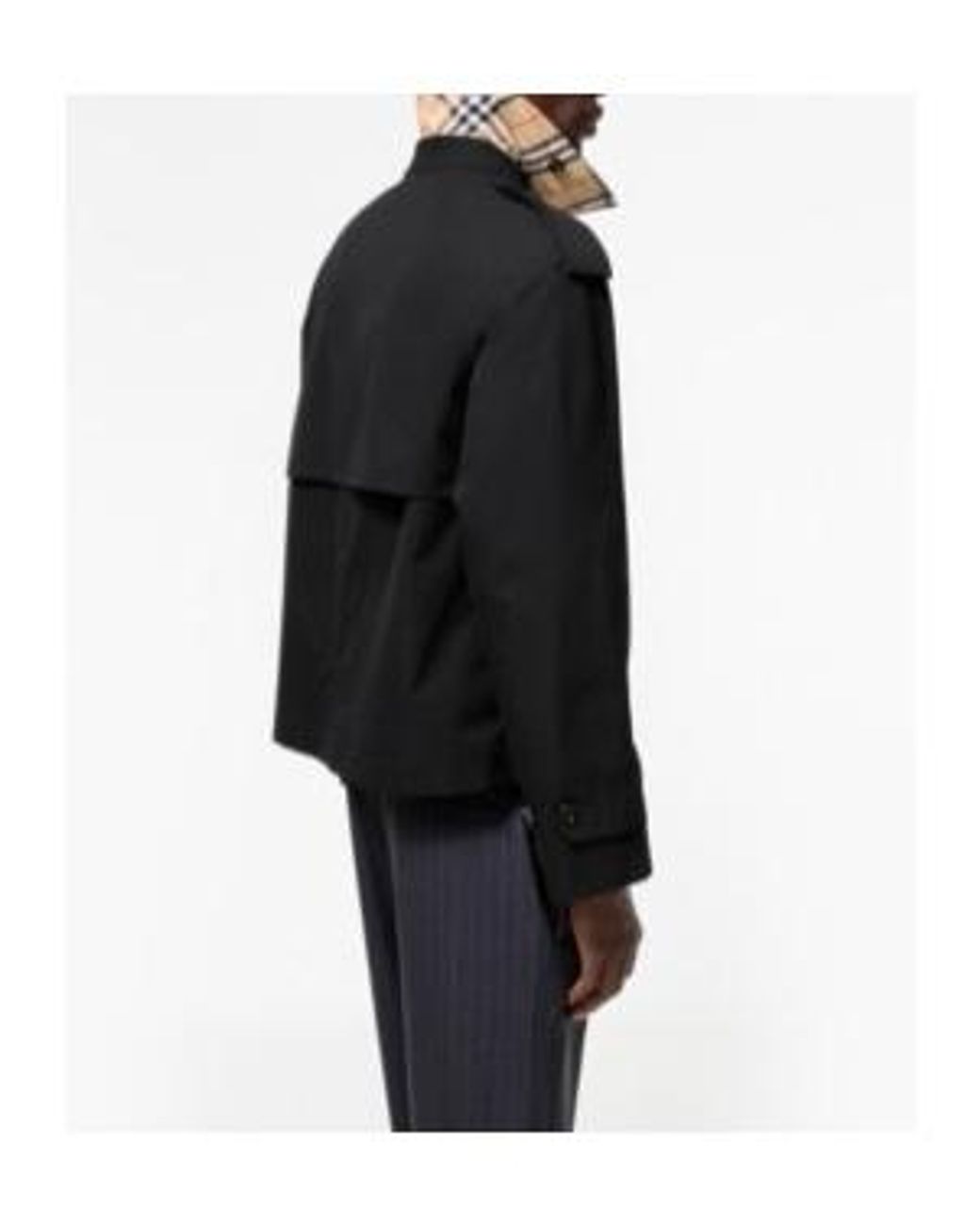 Burberry Black Tropical Gabardine Leadenham Trench Coat for men