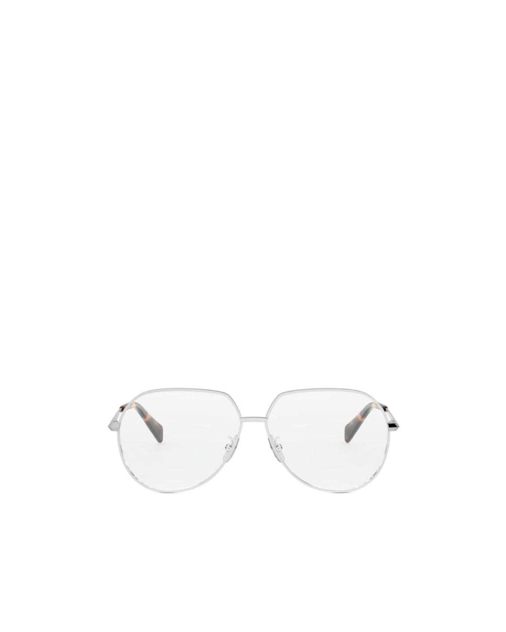 Céline White Full-Rimmed Plano Lenses