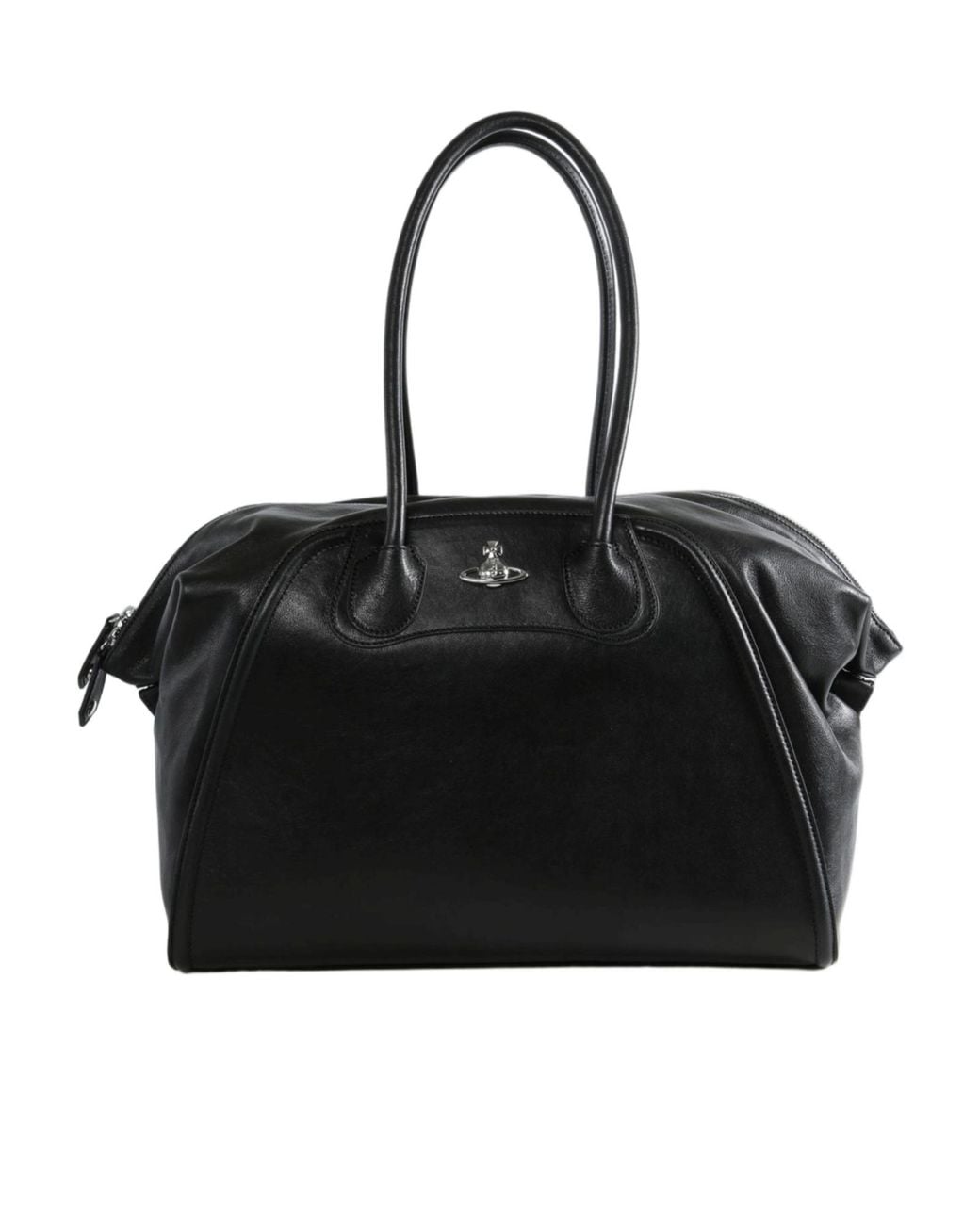 Vivienne Westwood Black Orb-Plaque Shoulder Bag