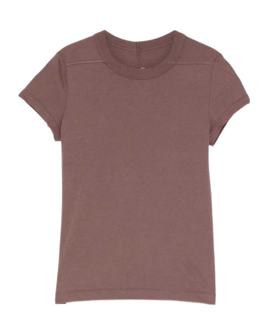 Rick Owens Purple Cropped Level T-Shirt