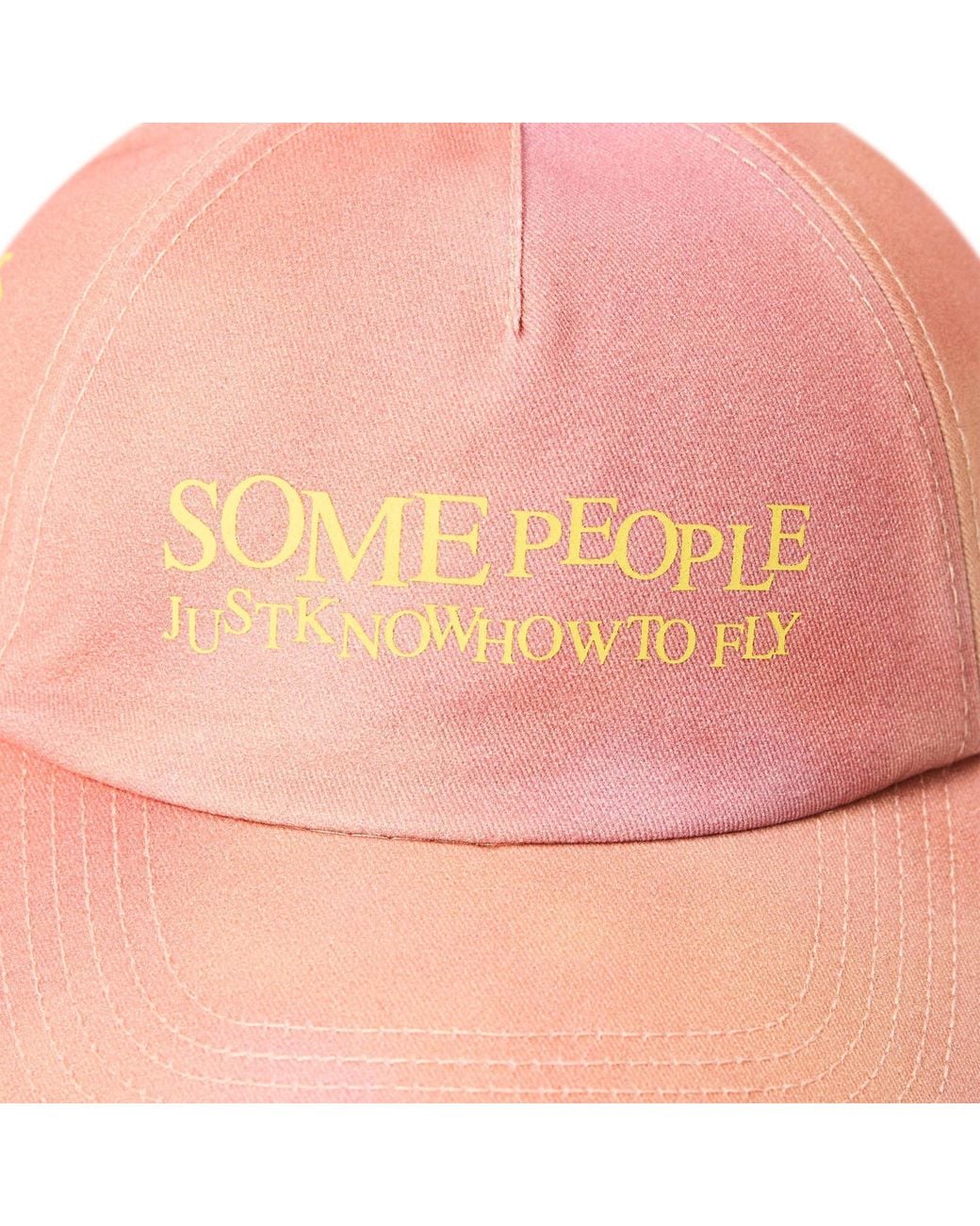Palm Angels Pink Gradient Printed Baseball Cap for men