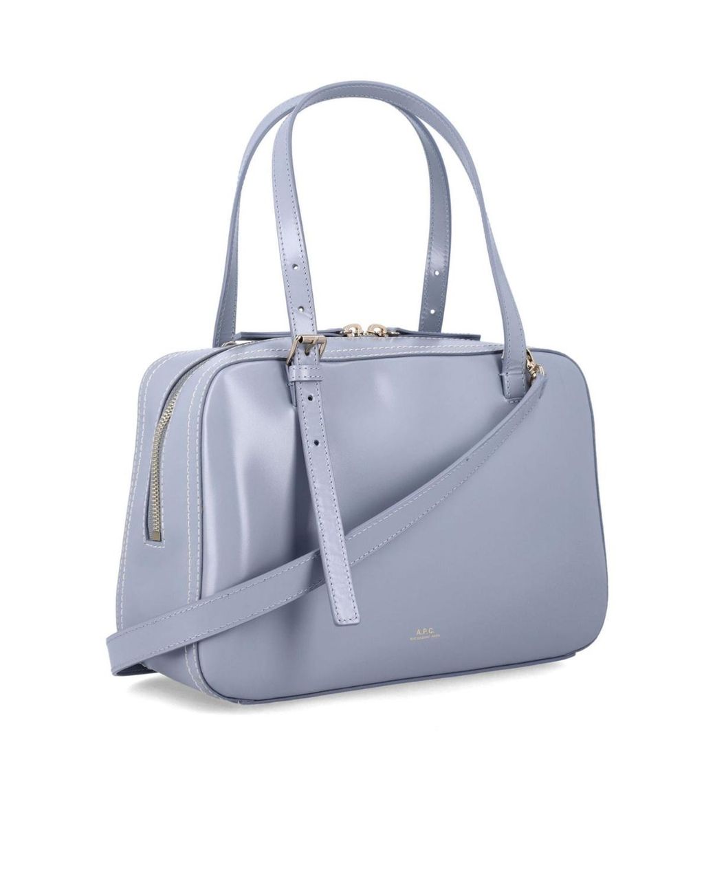 A.P.C. Blue Virginie Box Shoulder Bag