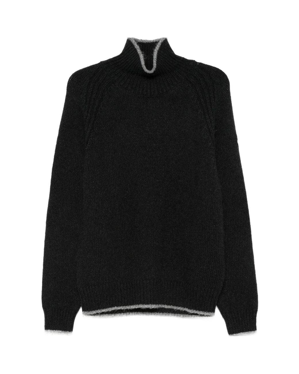 Moncler Black Alpaca Wool Blend Turtleneck Jumper for men