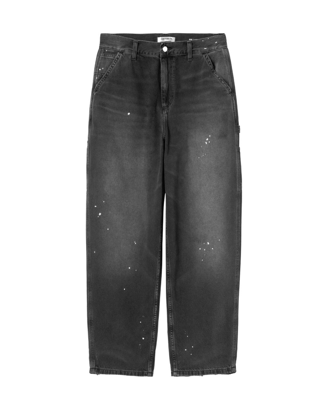Carhartt Gray Paint-Splatter Single Knee Jeans for men