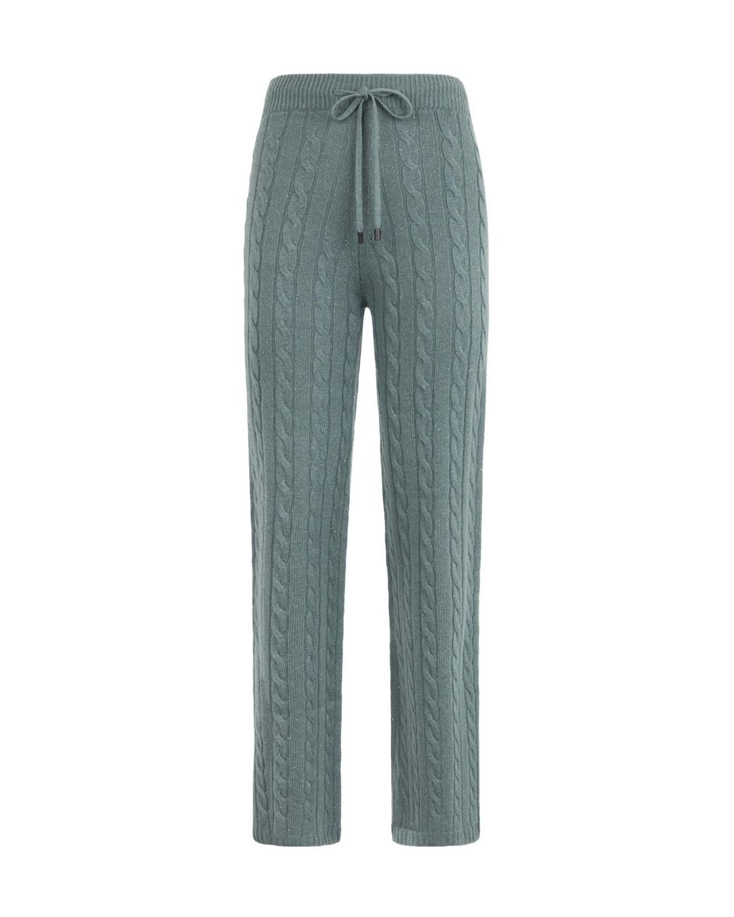 Peserico Blue Knitted Slim Cut Trousers