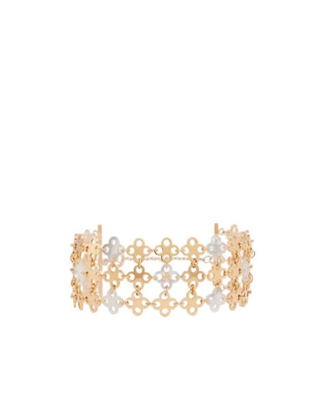 Tory Burch White Forget Me Not Multi-Strand Bracelet