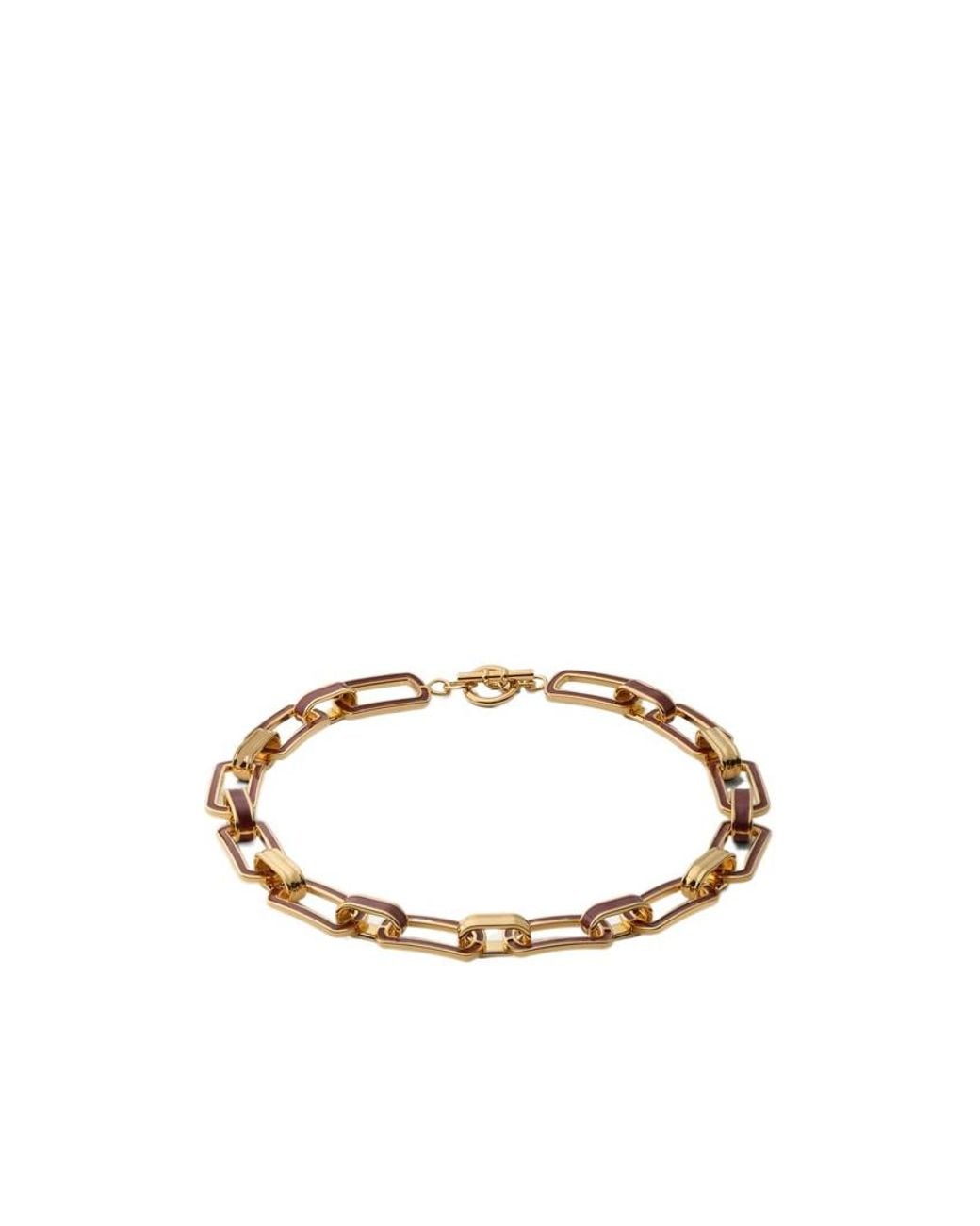 Loro Piana Metallic Link Chain Necklace