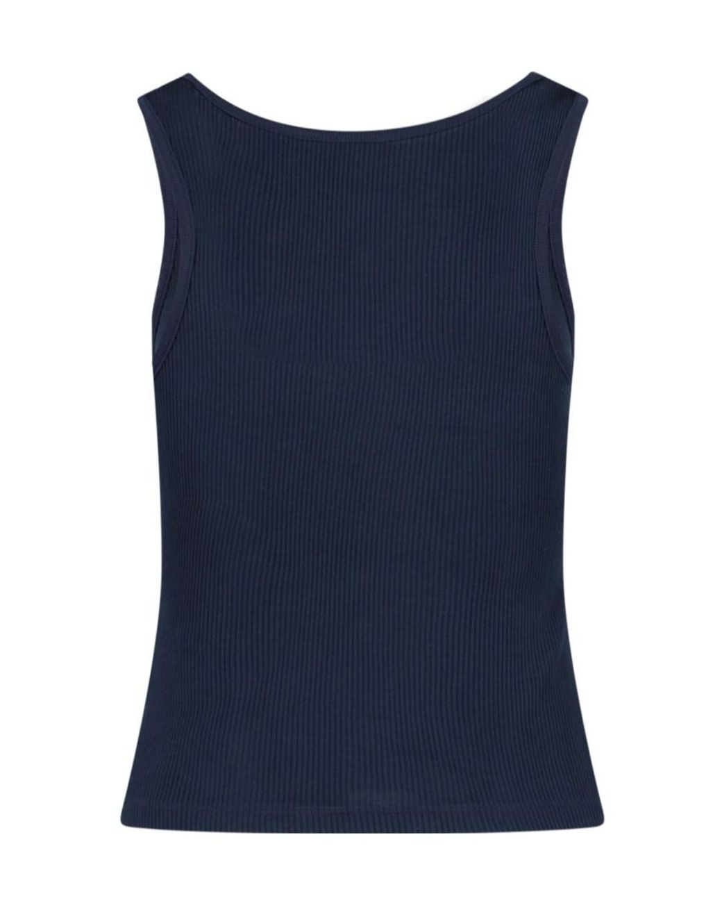 Loewe Blue Logo Embroidered Ribbed Tank Top