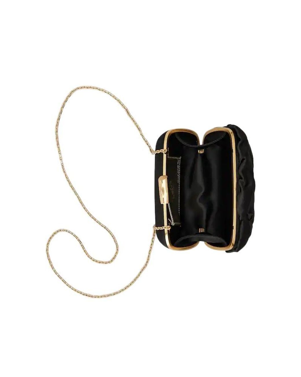 Roger Vivier Black Rose-Motif Chain Mini Bag