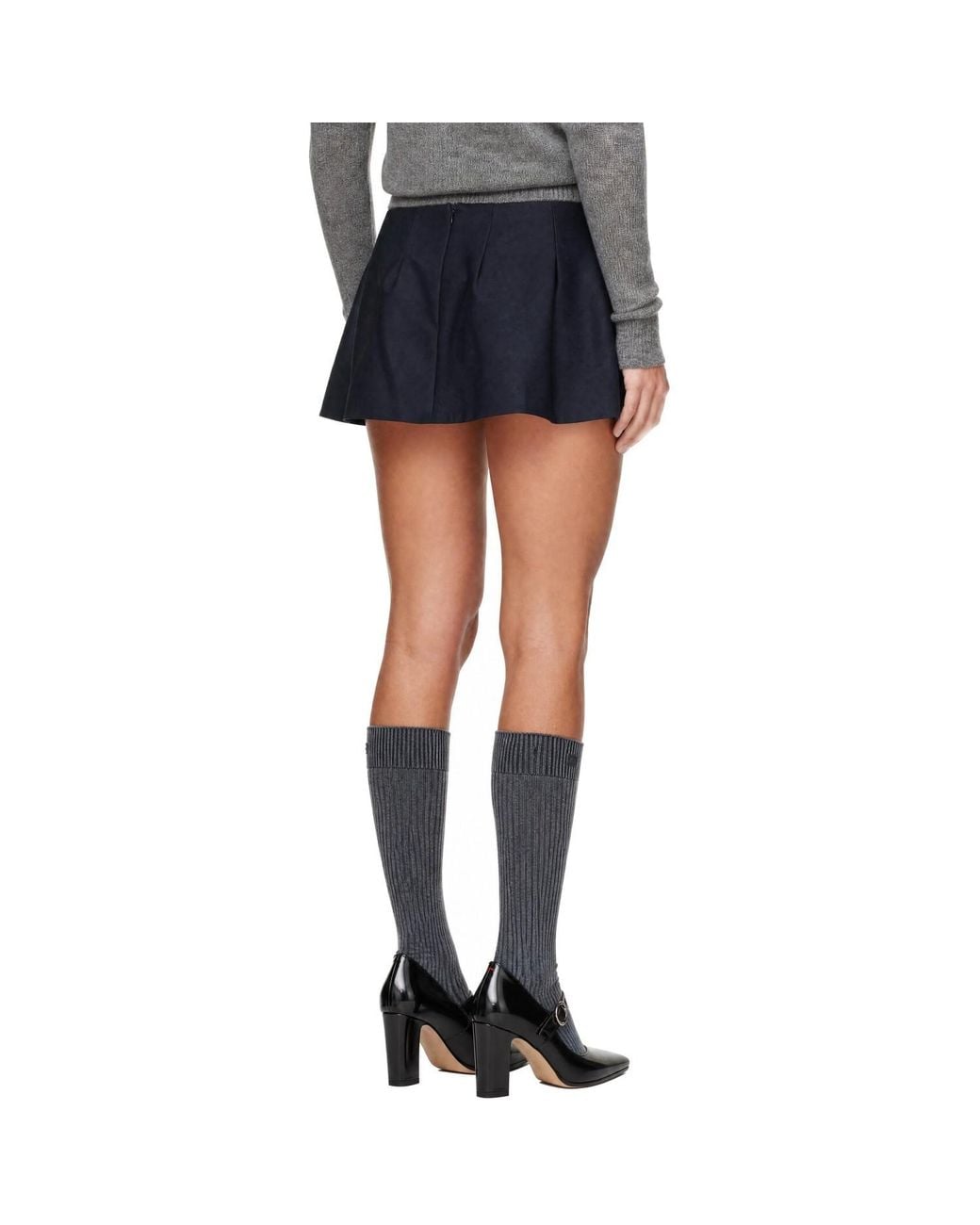 ShuShu/Tong Blue Pleated Mini Skirt