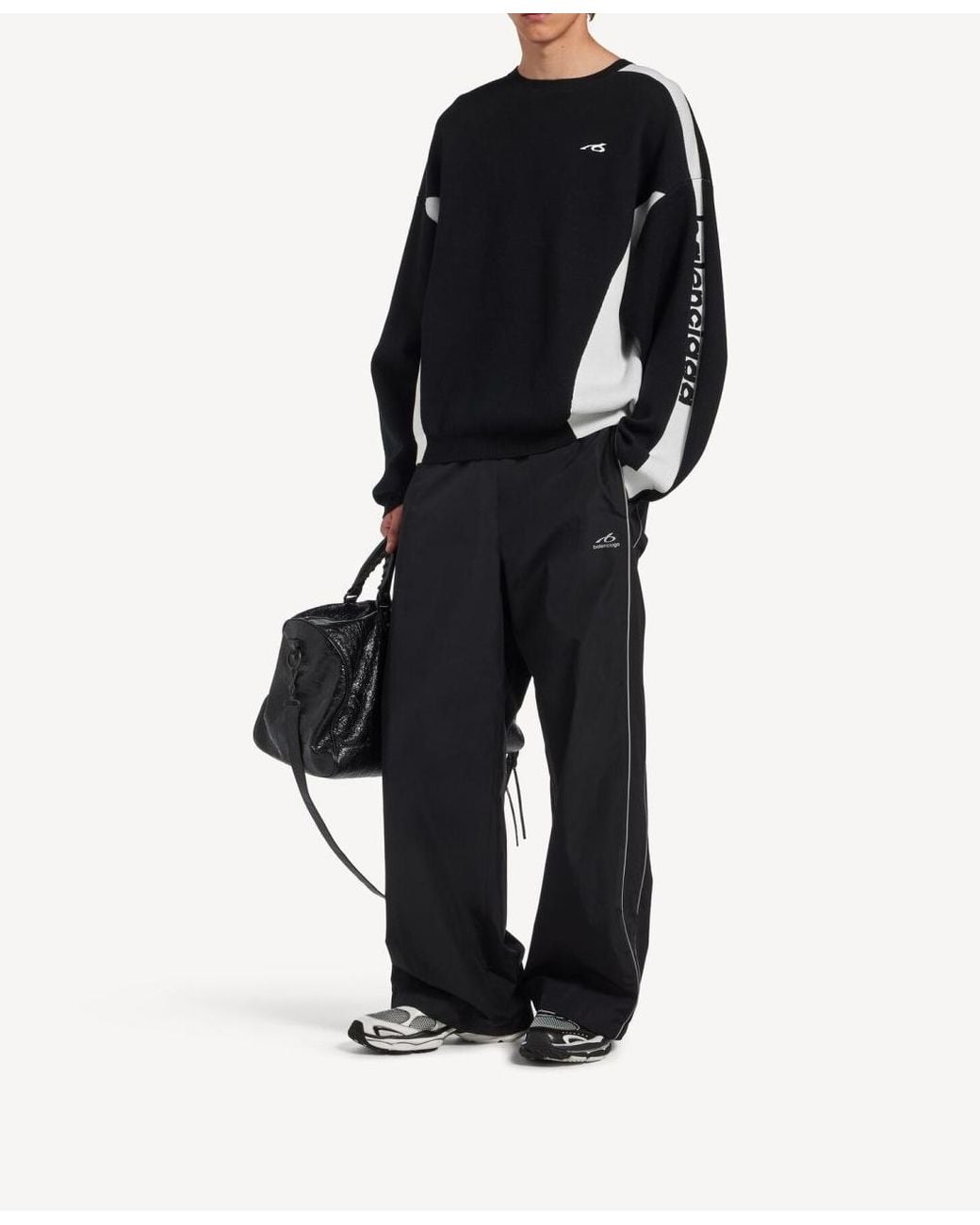 Balenciaga Blue Bodies Crewneck Sweater for men