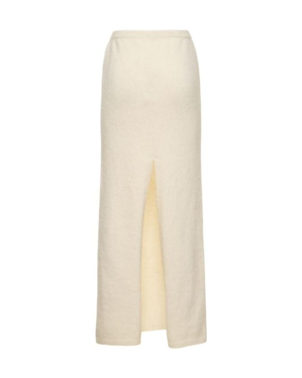 Magda Butrym White Elasticwaist Midi Skirt