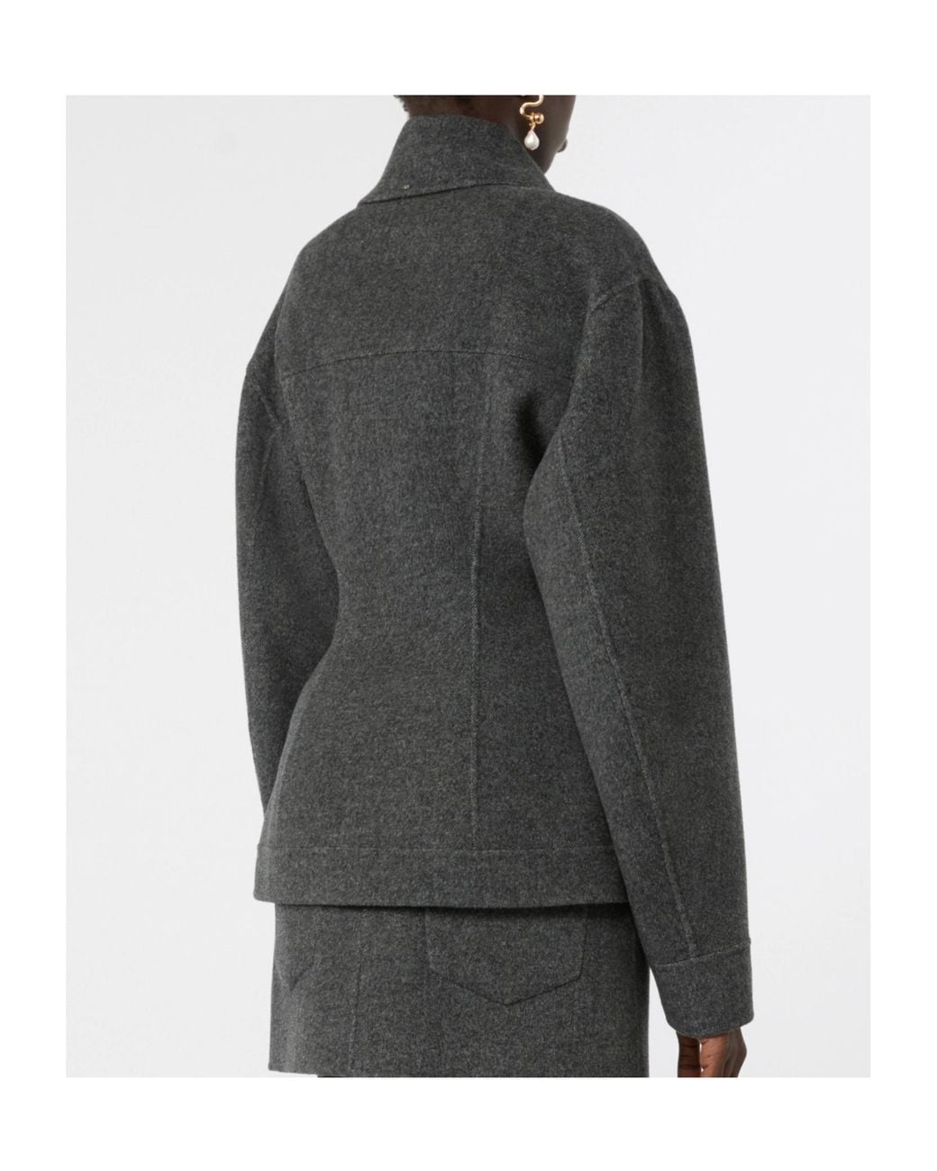 Sportmax Gray Pure Wool Jacket