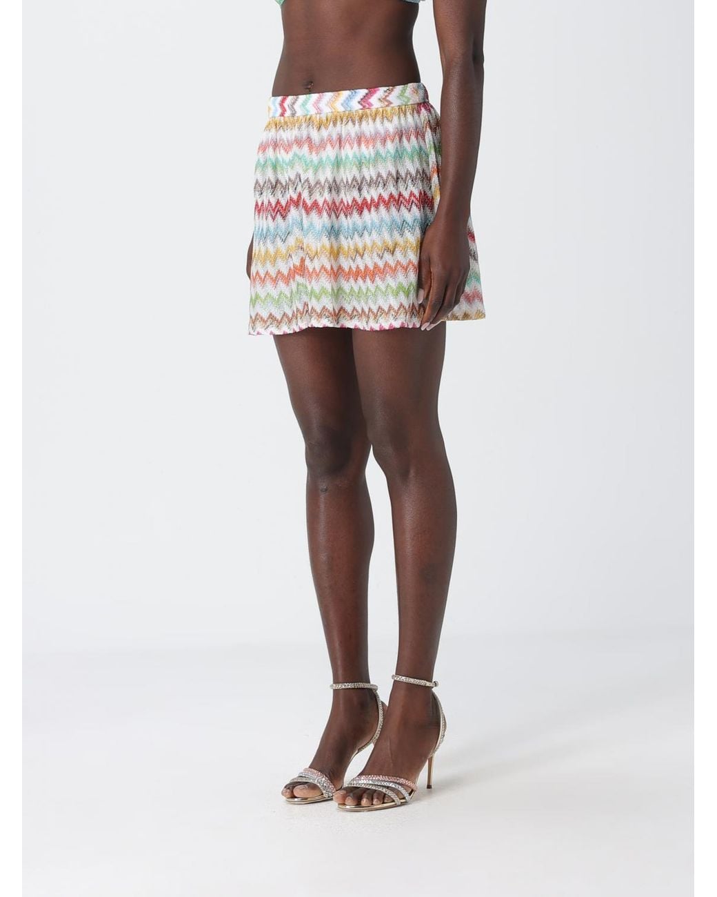 Missoni White Zigzag Elasticated Shorts