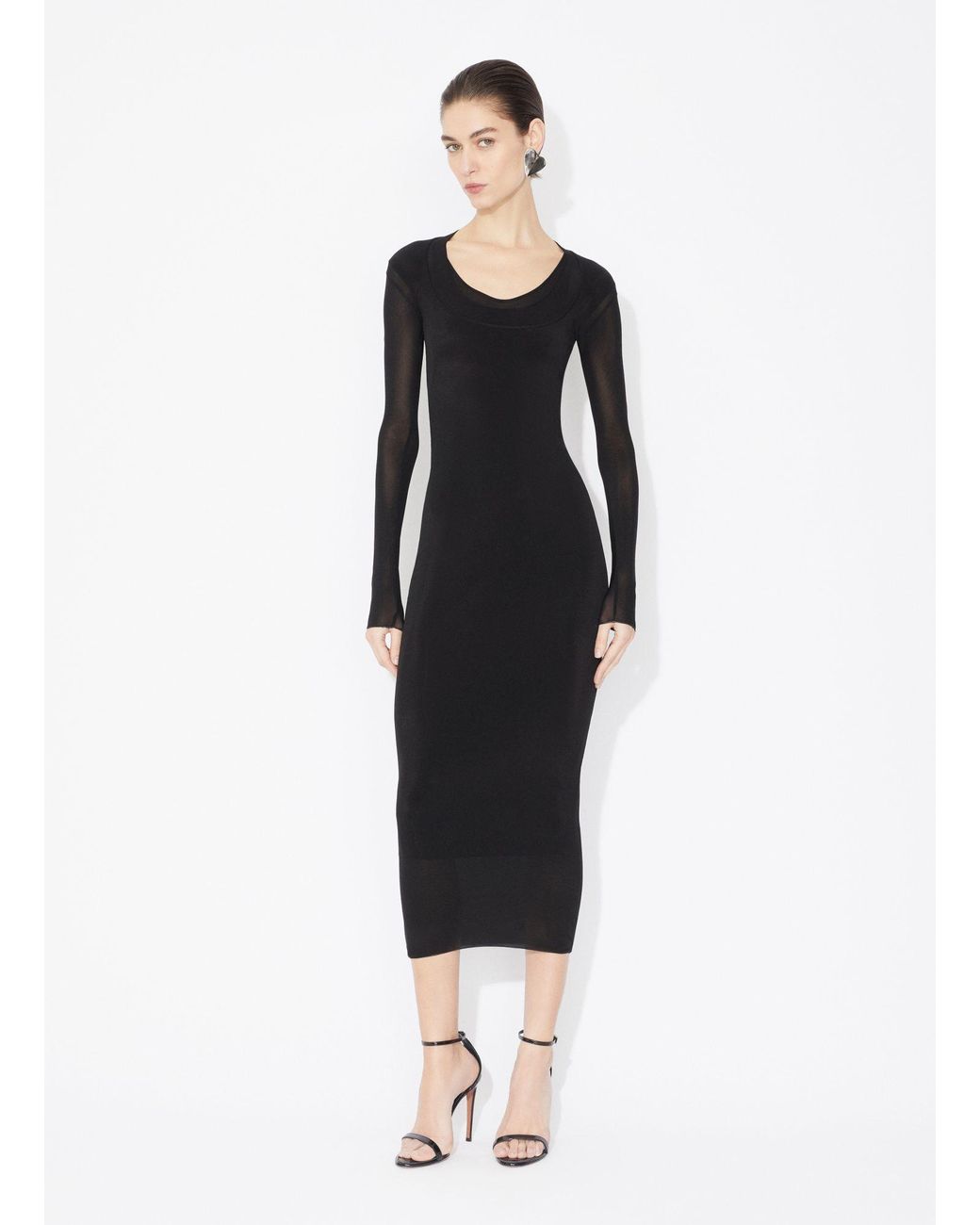 Alaïa Black Long-Sleeved Dress