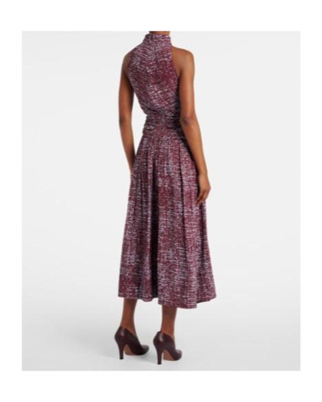Proenza Schouler Purple Lola Printed Midi Dress