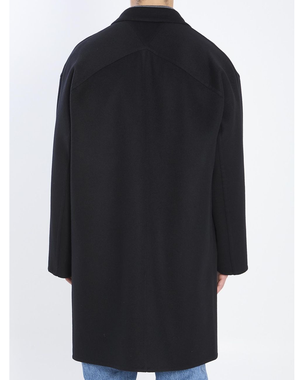 Bottega Veneta Black V-Neck Double Face Coat