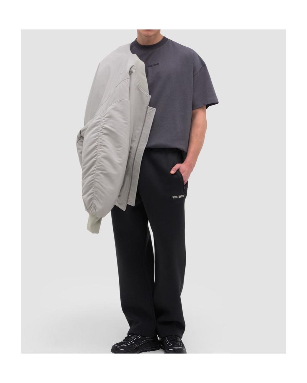 WRSTBHVR Blue Pinstripe T-Shirt for men