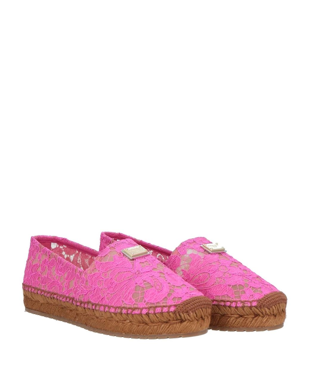 Dolce & Gabbana Pink Solid Color Espadrilles