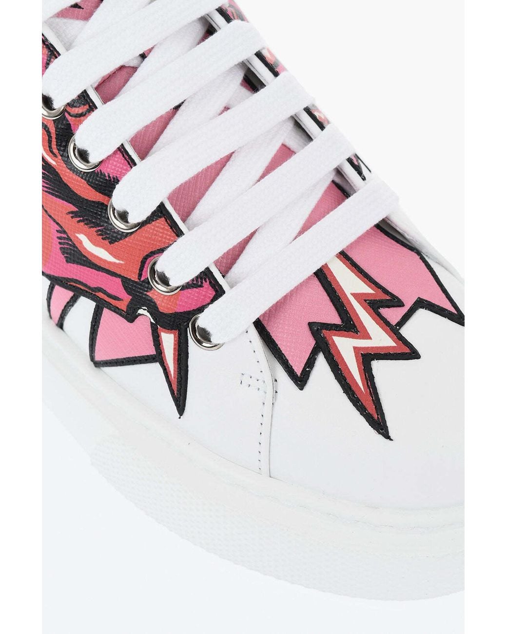 Prada White Tattooed Sneakers