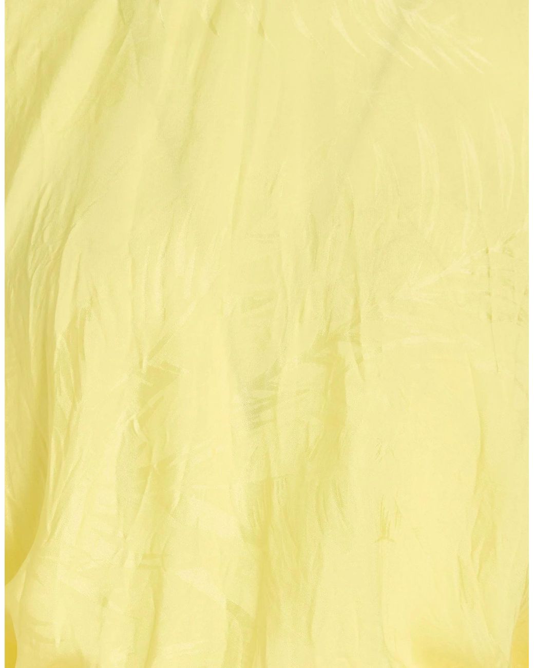 Balenciaga Yellow Short-Sleeve Belted Long Dress