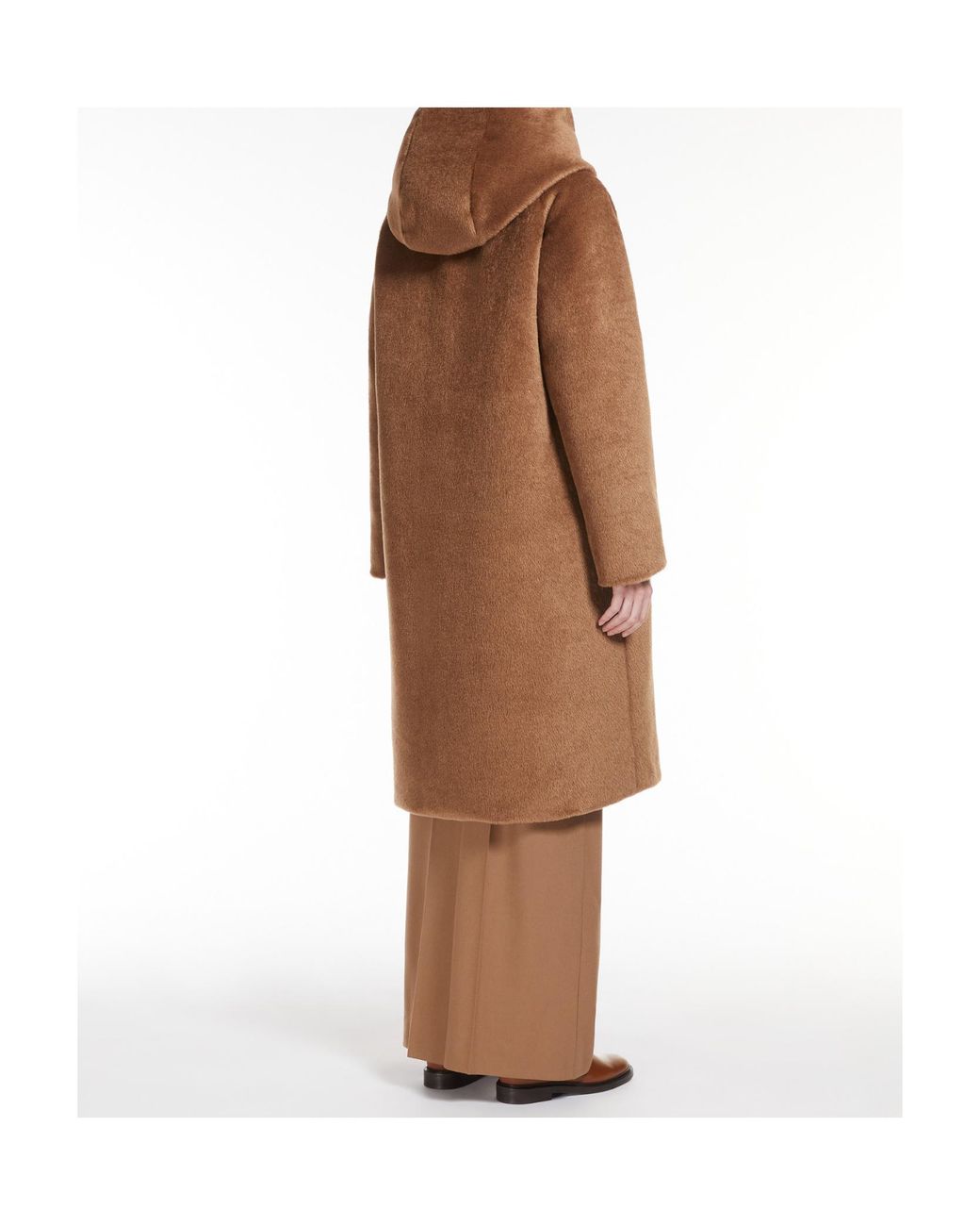 Max Mara Brown The Cube Buttoned Long-Sleeved Reversible Coat