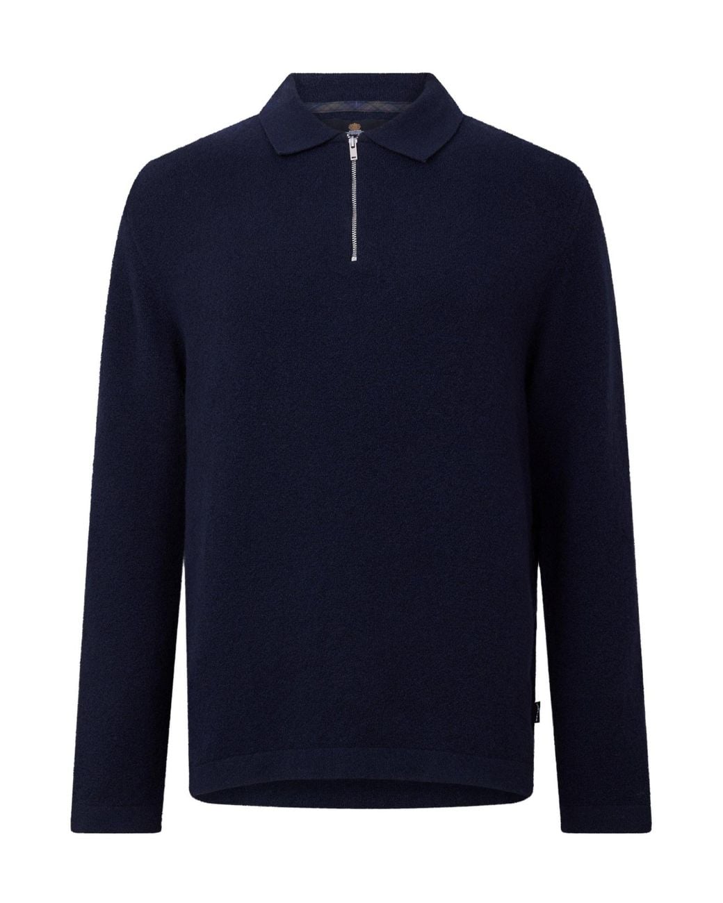 Barbour Blue Collared Knit Sweater for men