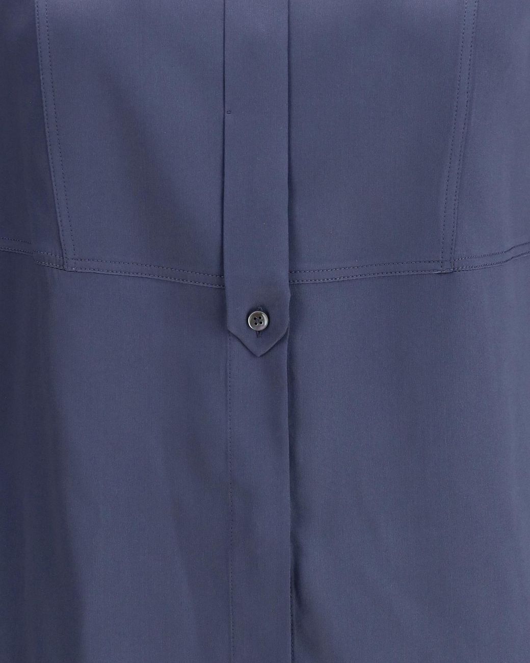 Brunello Cucinelli Blue Long-Sleeve Silk Shirt