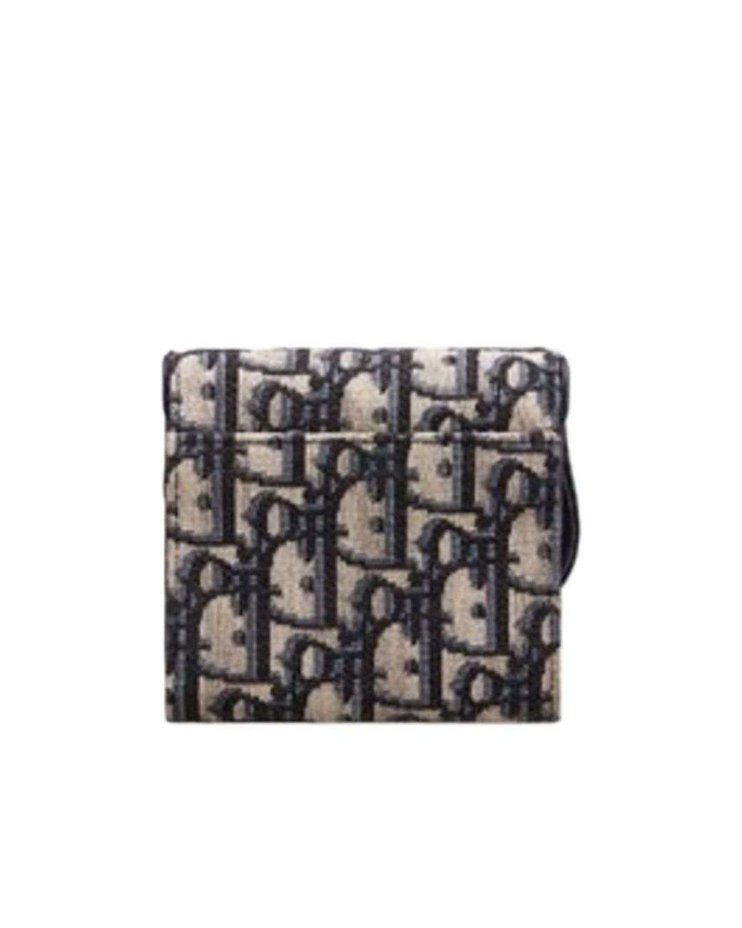 Dior Gray Saddle Lotus Wallet