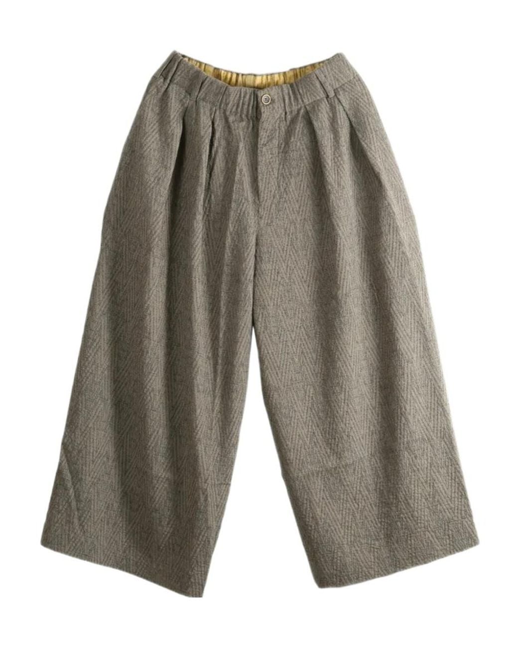 Uma Wang Gray Casual Trousers With Belt Loops for men