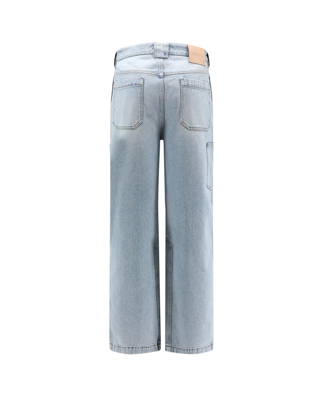 Loewe Blue Washed-Effect Panelled Jeans for men