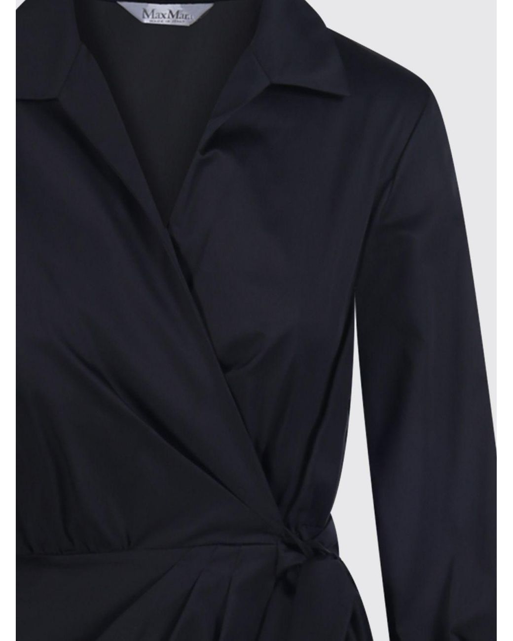 Max Mara Blue Mxmottelia Belted Wrap Dress