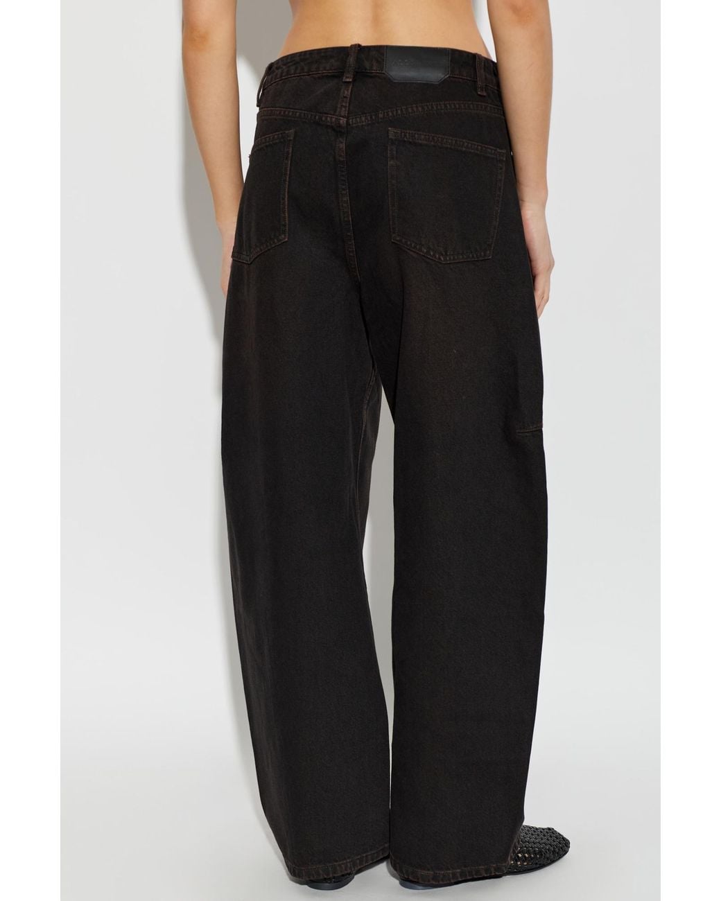 AllSaints Black Carter Balloon-Leg Jeans