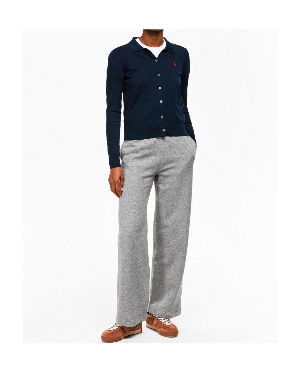 Polo Ralph Lauren Blue Collared Knit Cardigan