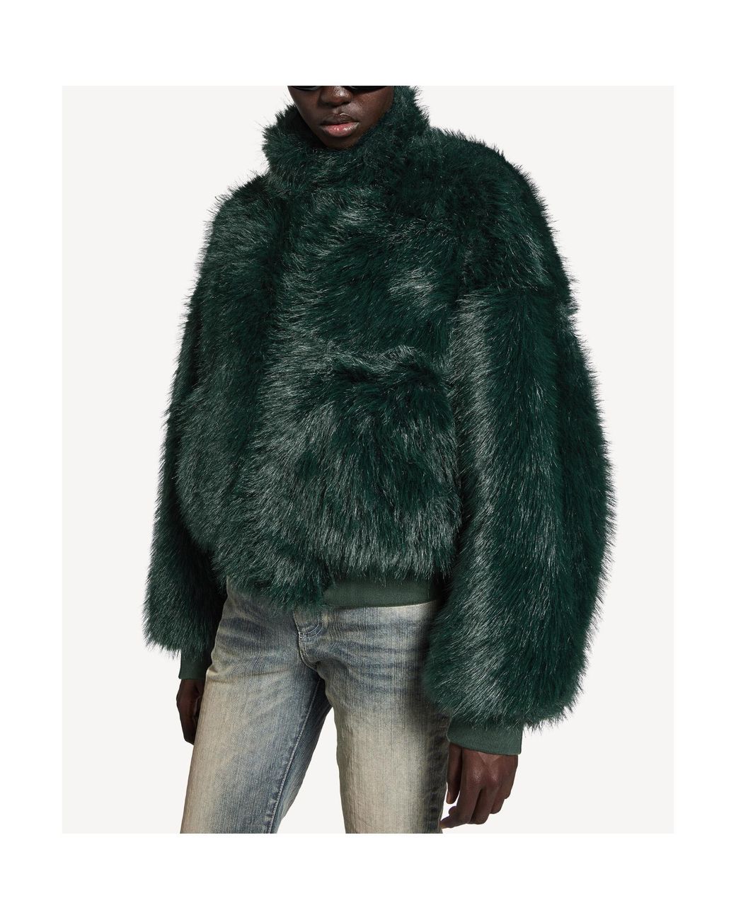 Balenciaga Green Cropped Jacket