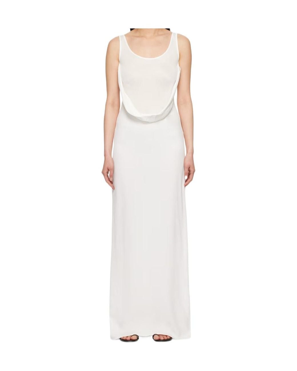 Christopher Esber White Drape Detail Dress