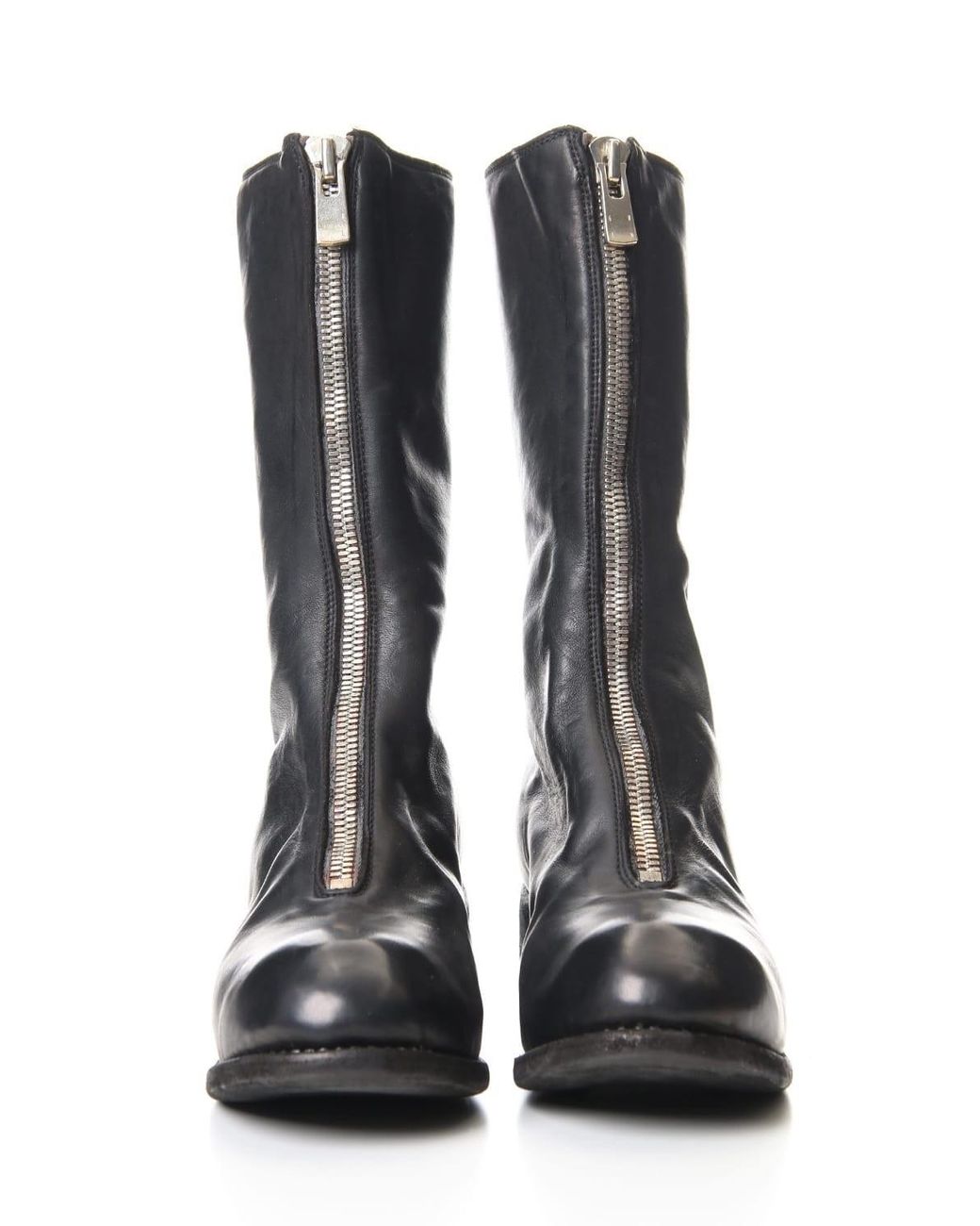 Guidi Black Pl9 Front Zipper Boots