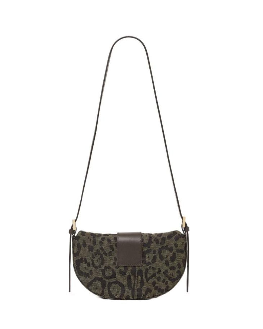 Fendi White And Jaguar Motif Jacquard Fabric Bag