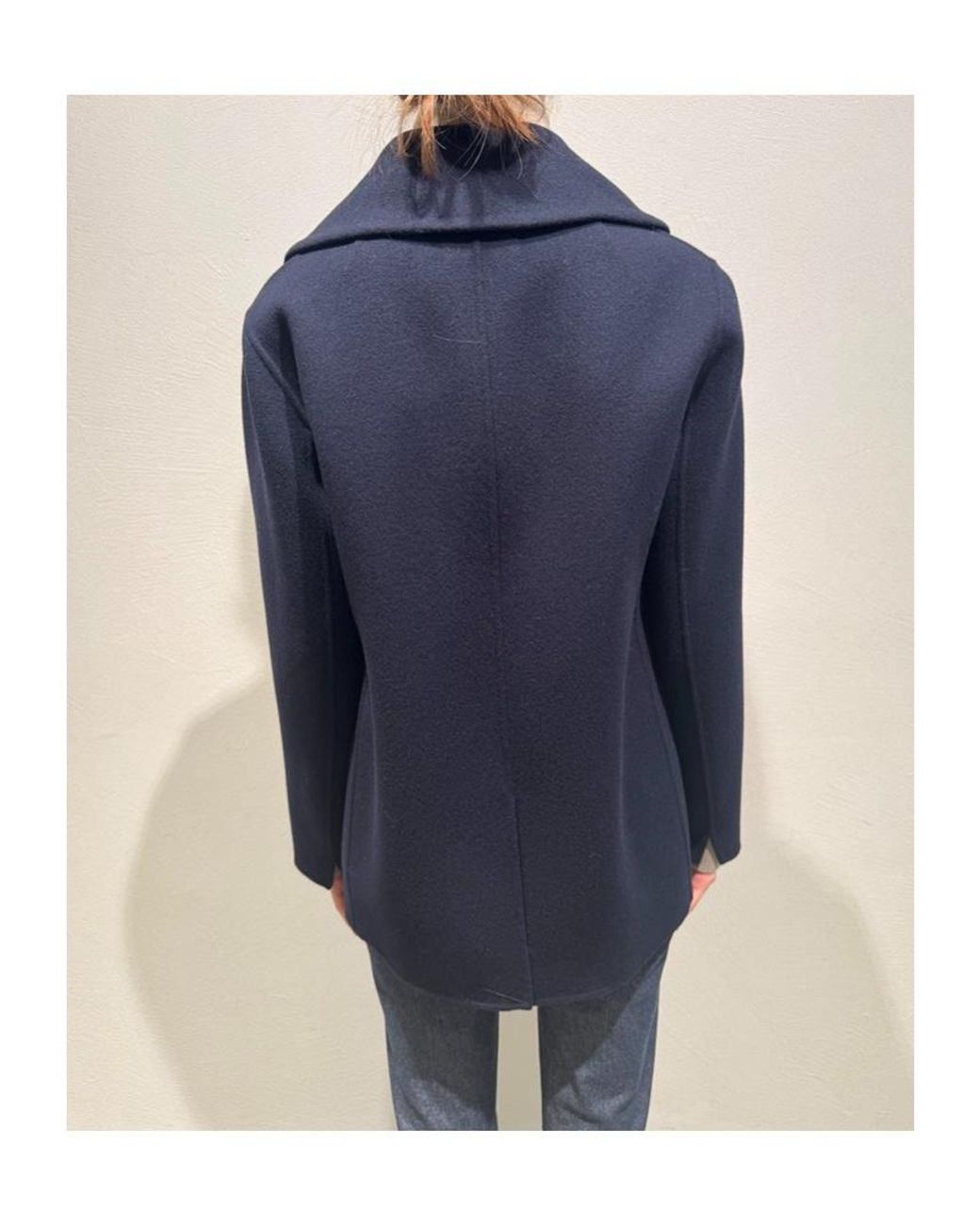Max Mara Blue 'S Smmcamilla Double-Breasted Pea Coat