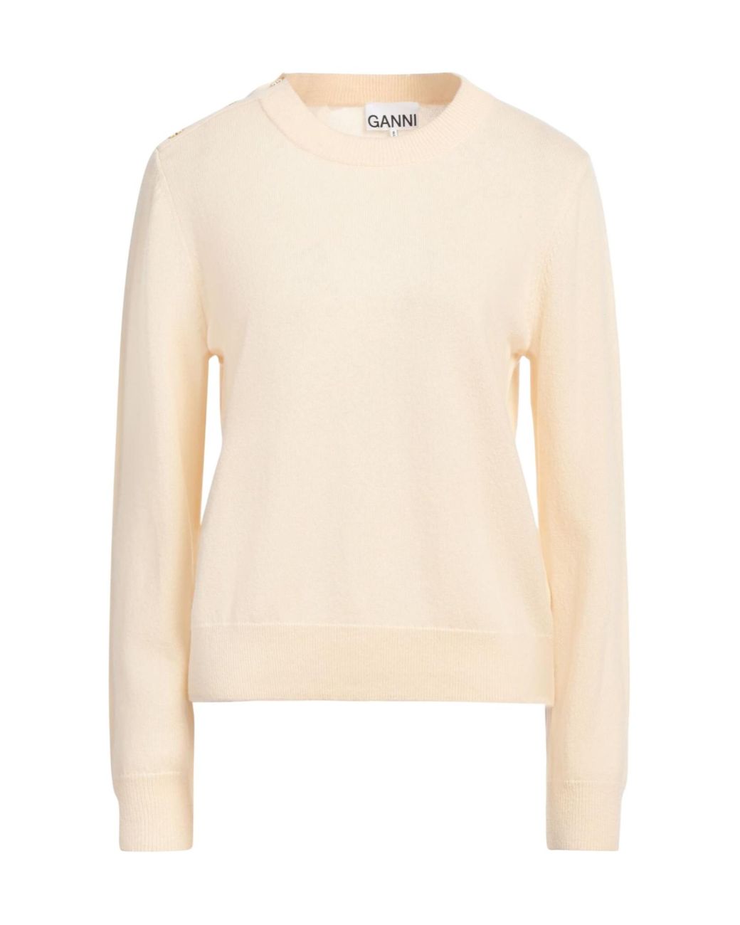 Ganni Natural Crew Neck Sweater