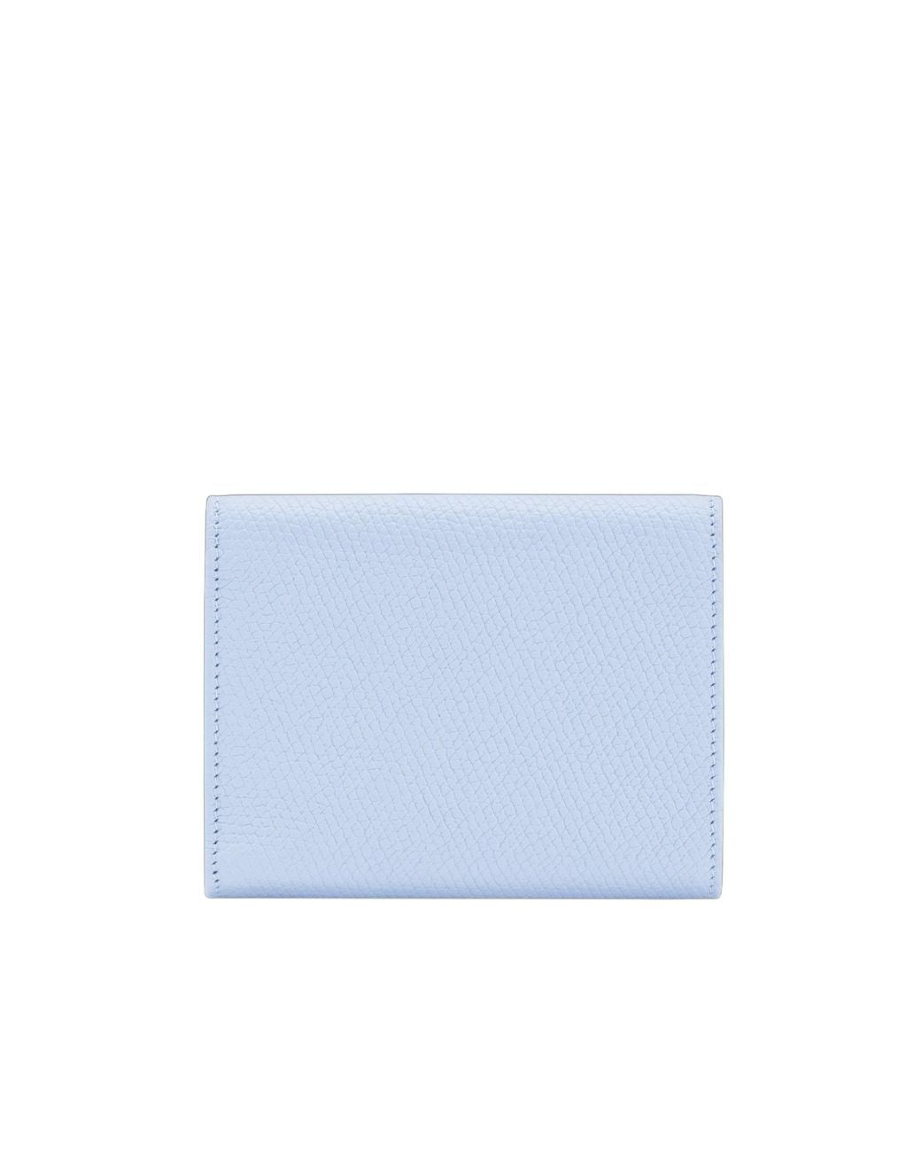 Longchamp Blue Le Roseau Compact Wallet