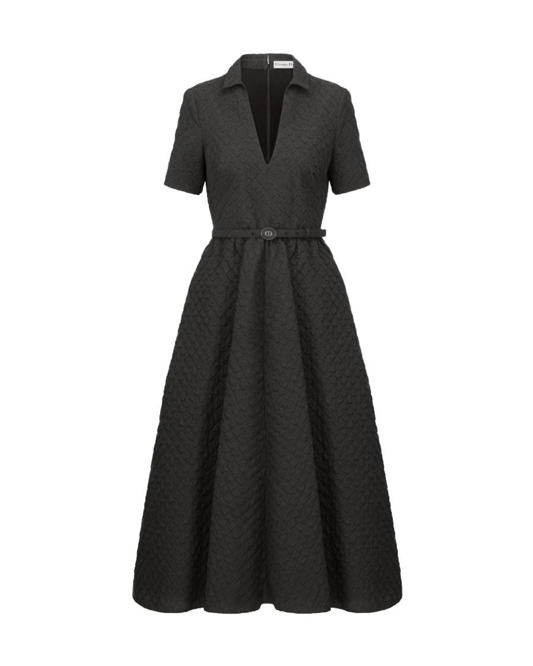 Dior Black Mid-Length Belted Dress