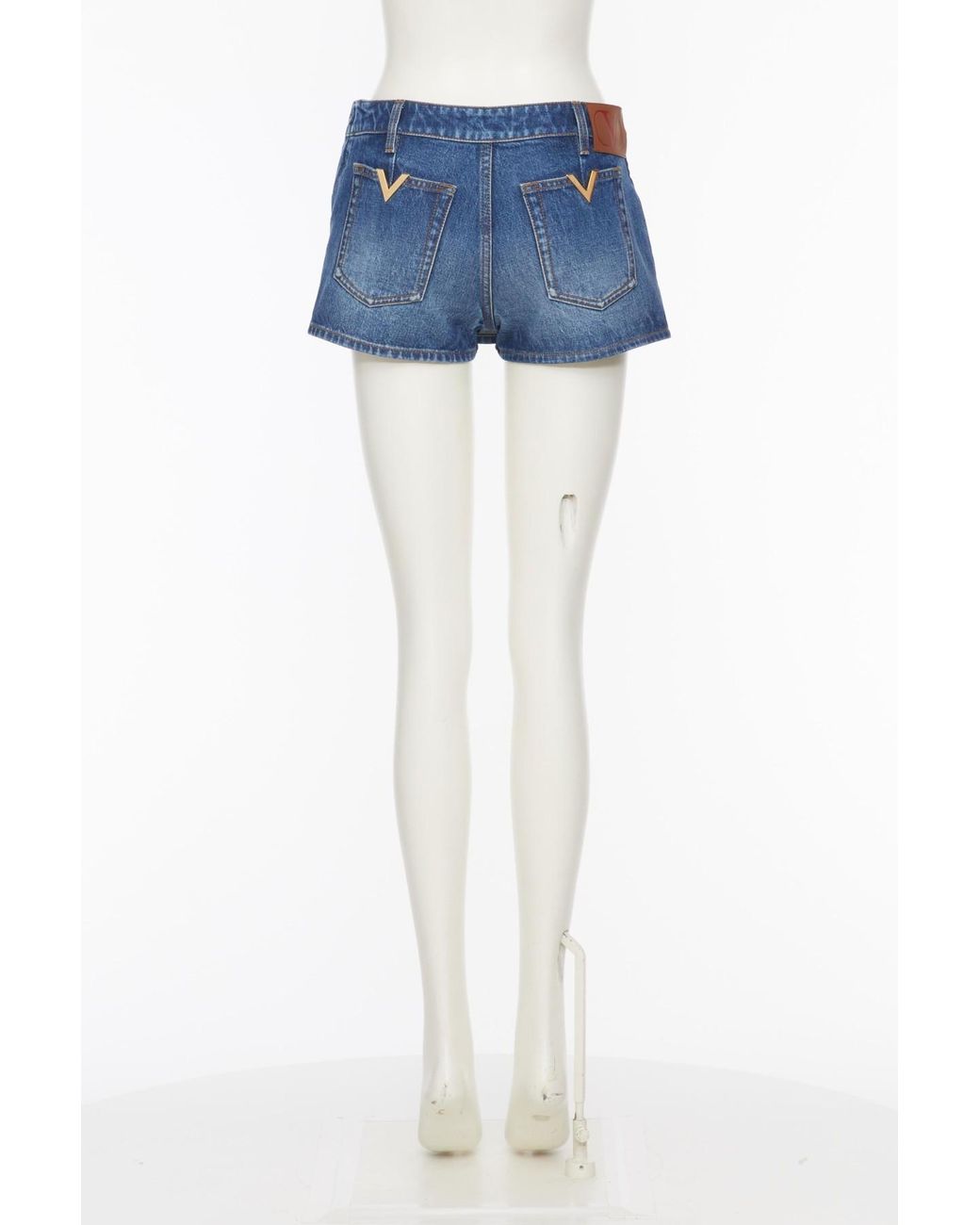 Valentino Blue Belt-Loop Shorts
