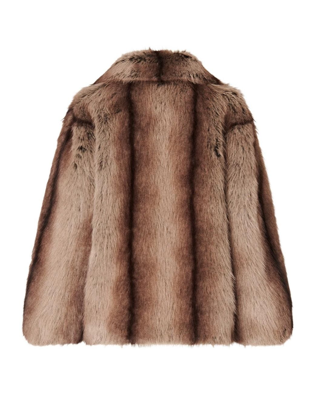 Pinko Brown Caban Pelliccia Caledenia