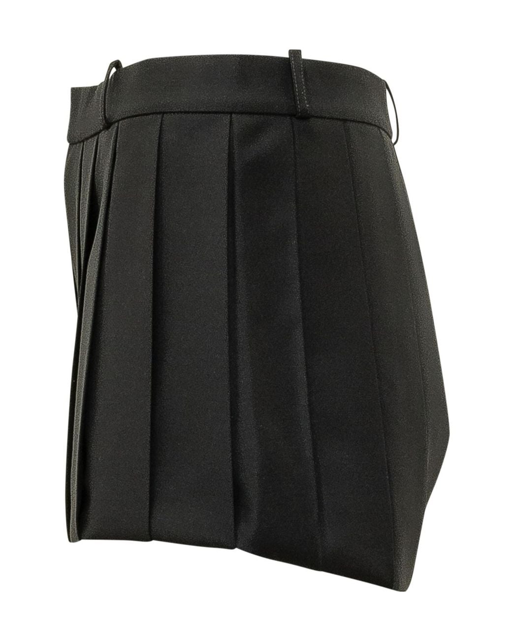 Coperni Black Pleated Mini Shorts