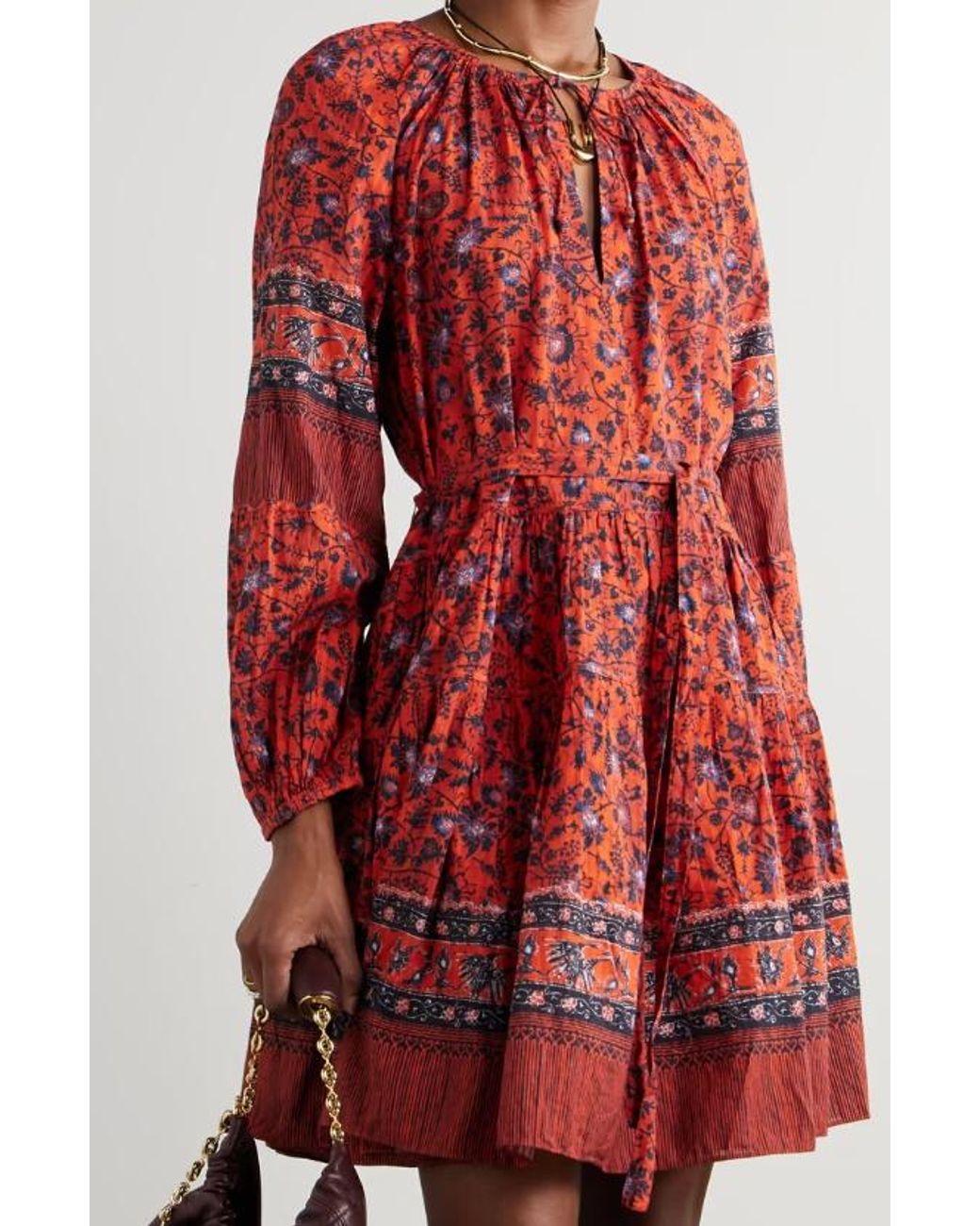 Ulla Johnson Red Printed Dress