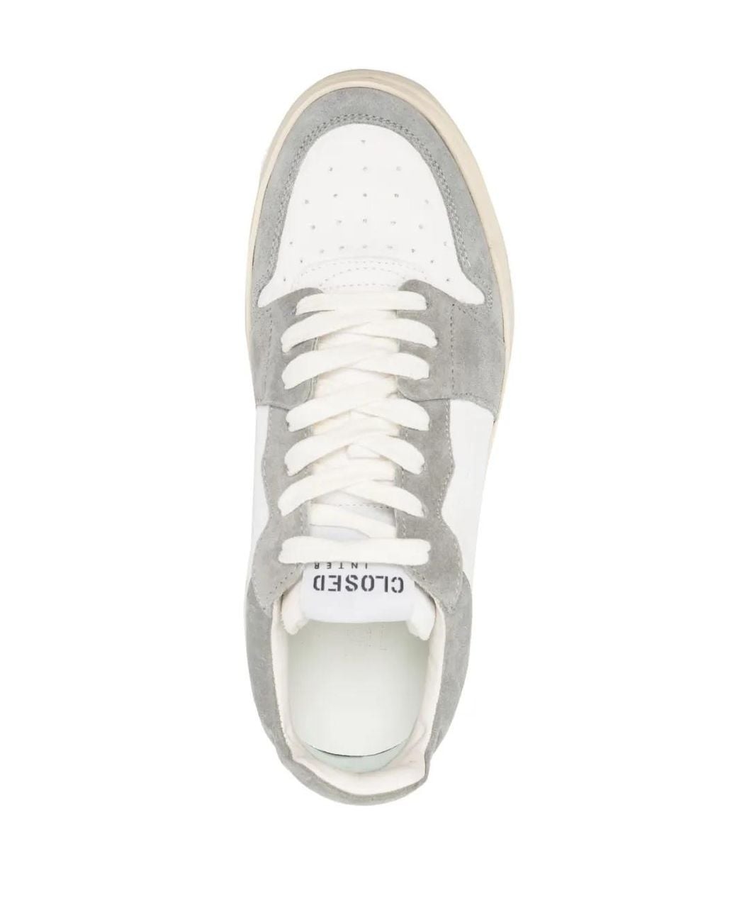 Closed White Panelled Low-Top Sneakers